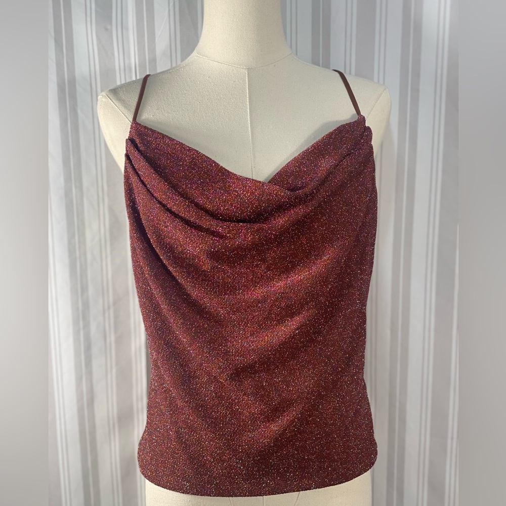 Ramy Brook Womens Top - cowl neckline tank top in LARGE